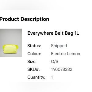 Brand new Lululemon belt bag